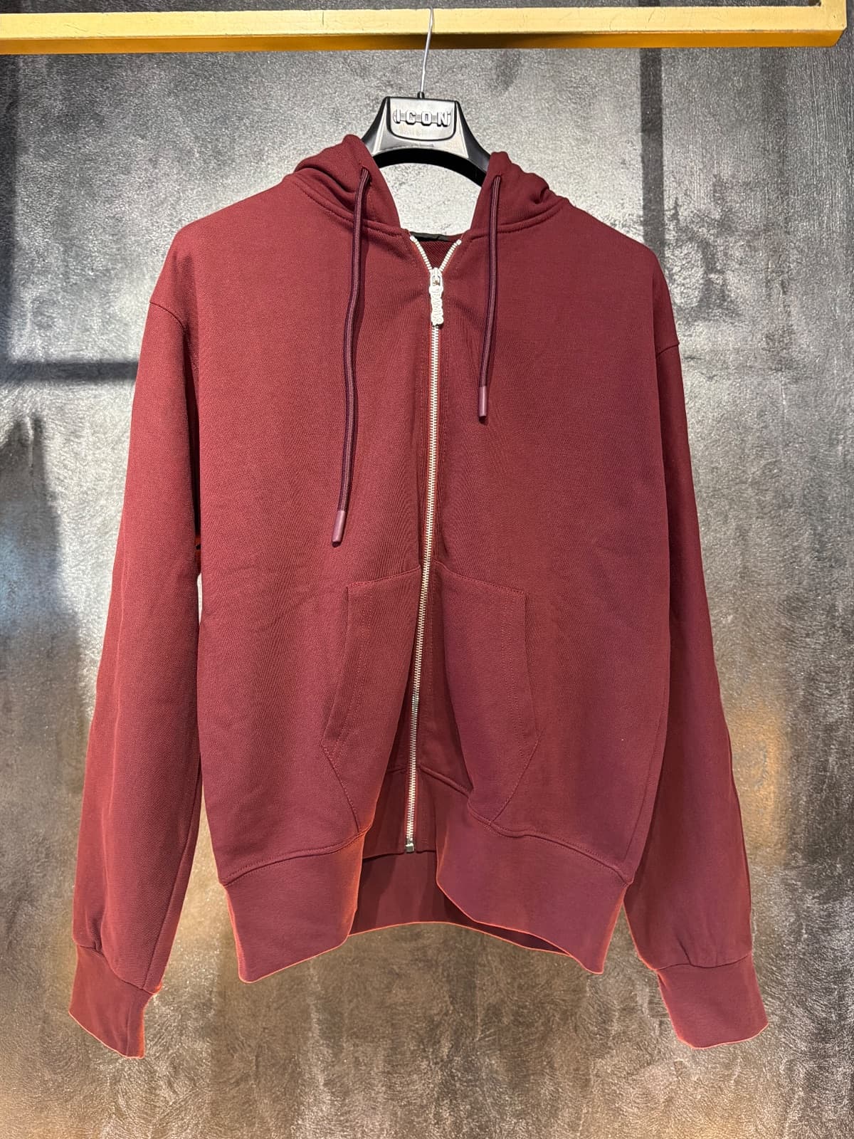 Disclaimer Hoodie Bordeaux Uomo