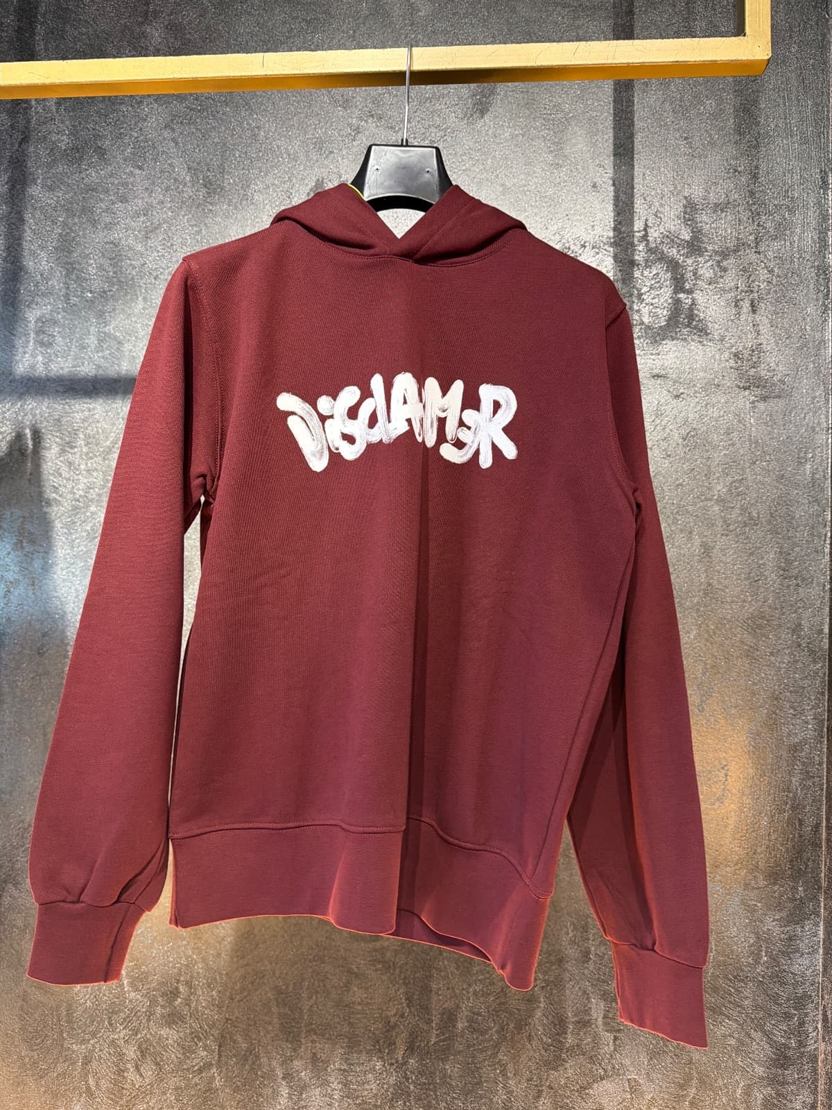 Disclaimer Hoodie Bordeaux Uomo