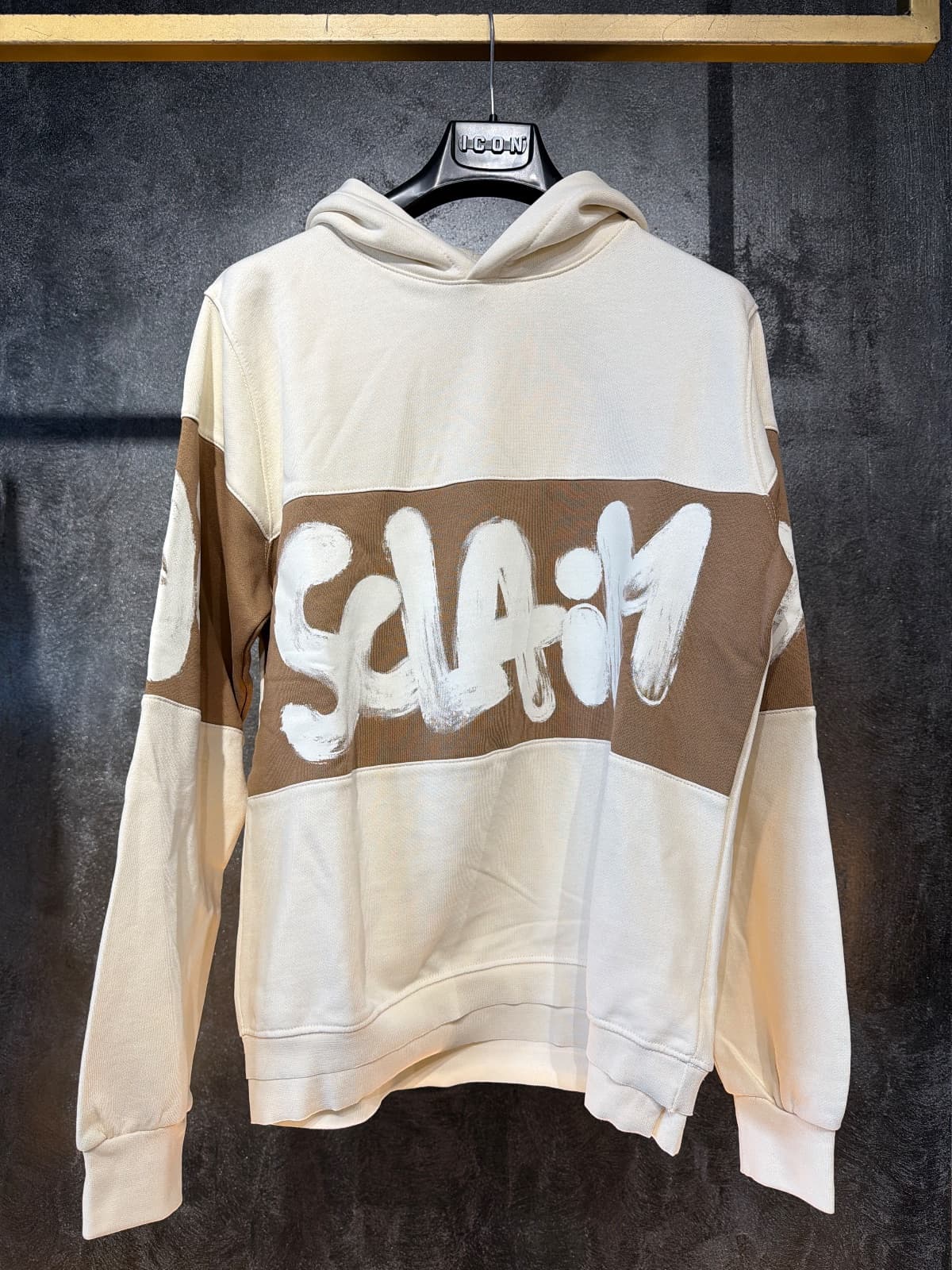 Disclaimer Hoodie Crema Uomo