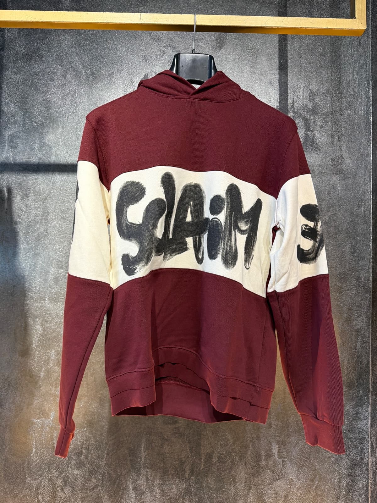 Disclaimer Hoodie Bordeaux Uomo