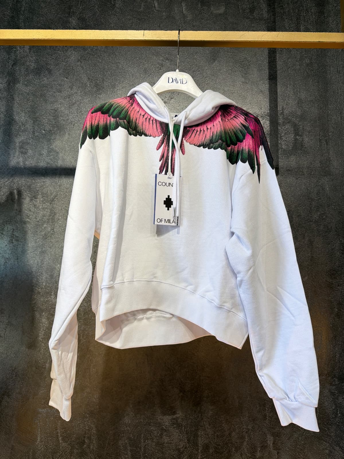 Marcelo Burlon Hoodie Bianco Donna