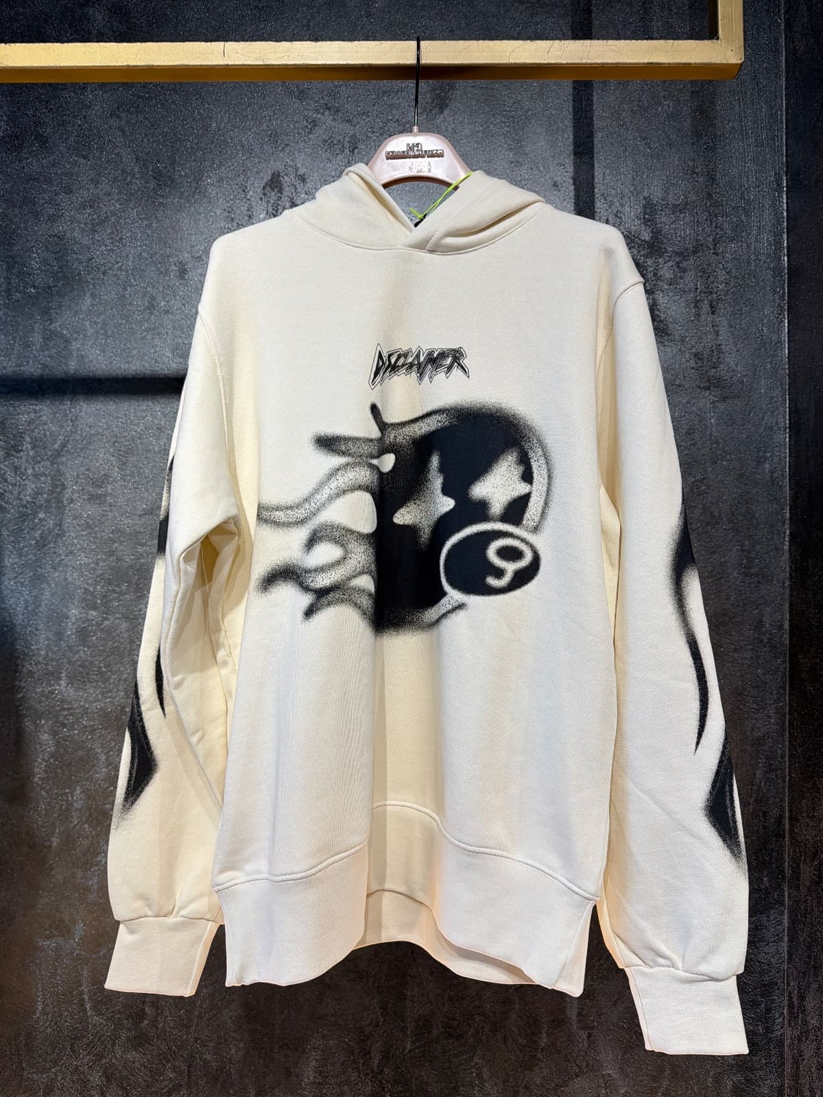 Disclaimer Hoodie Crema Uomo